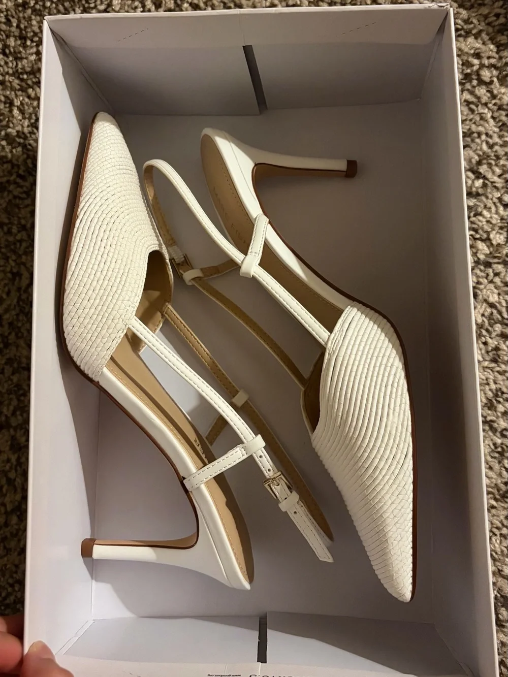 Textured Sling-Back Heels